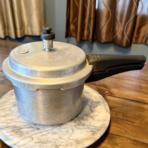 VTG 1960s 60s MCM Butterfly 3 Liter Aluminum Pressure Cooker Handle & Jiggler